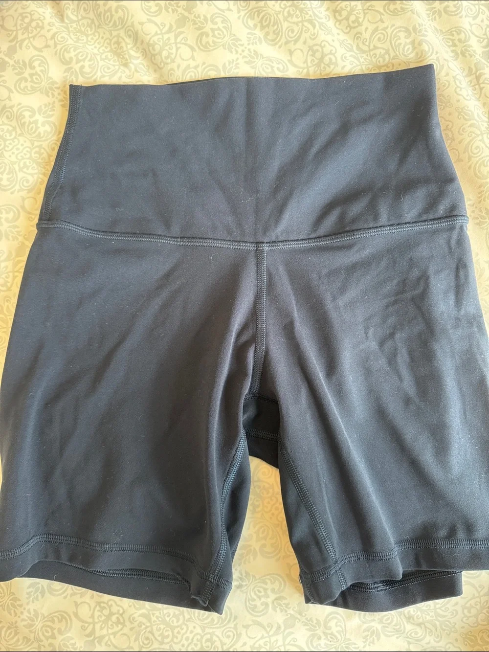 Lululemon Navy High-Rise Bike Shorts